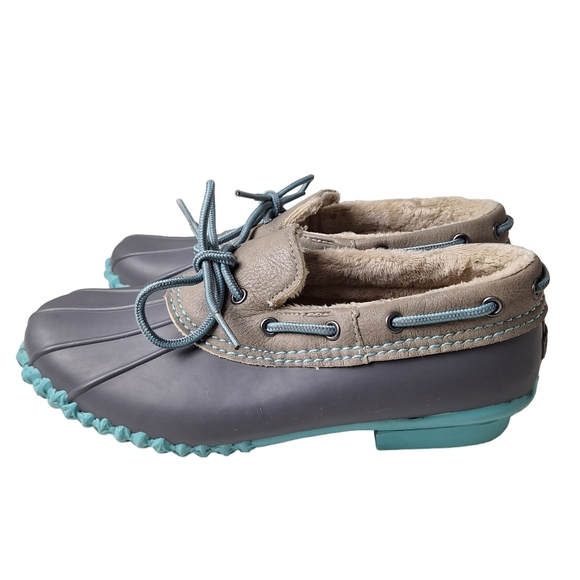 JBU Gwen Size 8 Weather Ready Vegan Rubber Faux‎ Fur Lined Slip-On Rain Shoes - Picture 1 of 11